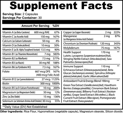 All - in - One Daily Multivitamin - Body Beauty Fit By Amber