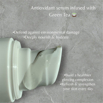 Balanced & Radiant Antioxidant Serum Infused with Green Tea 1oz. - Body Beauty Fit By Amber