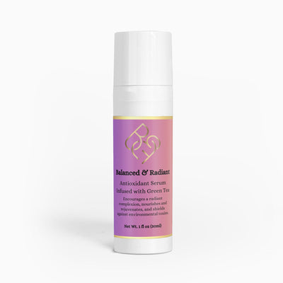 Balanced & Radiant Antioxidant Serum Infused with Green Tea 1oz. - Body Beauty Fit By Amber