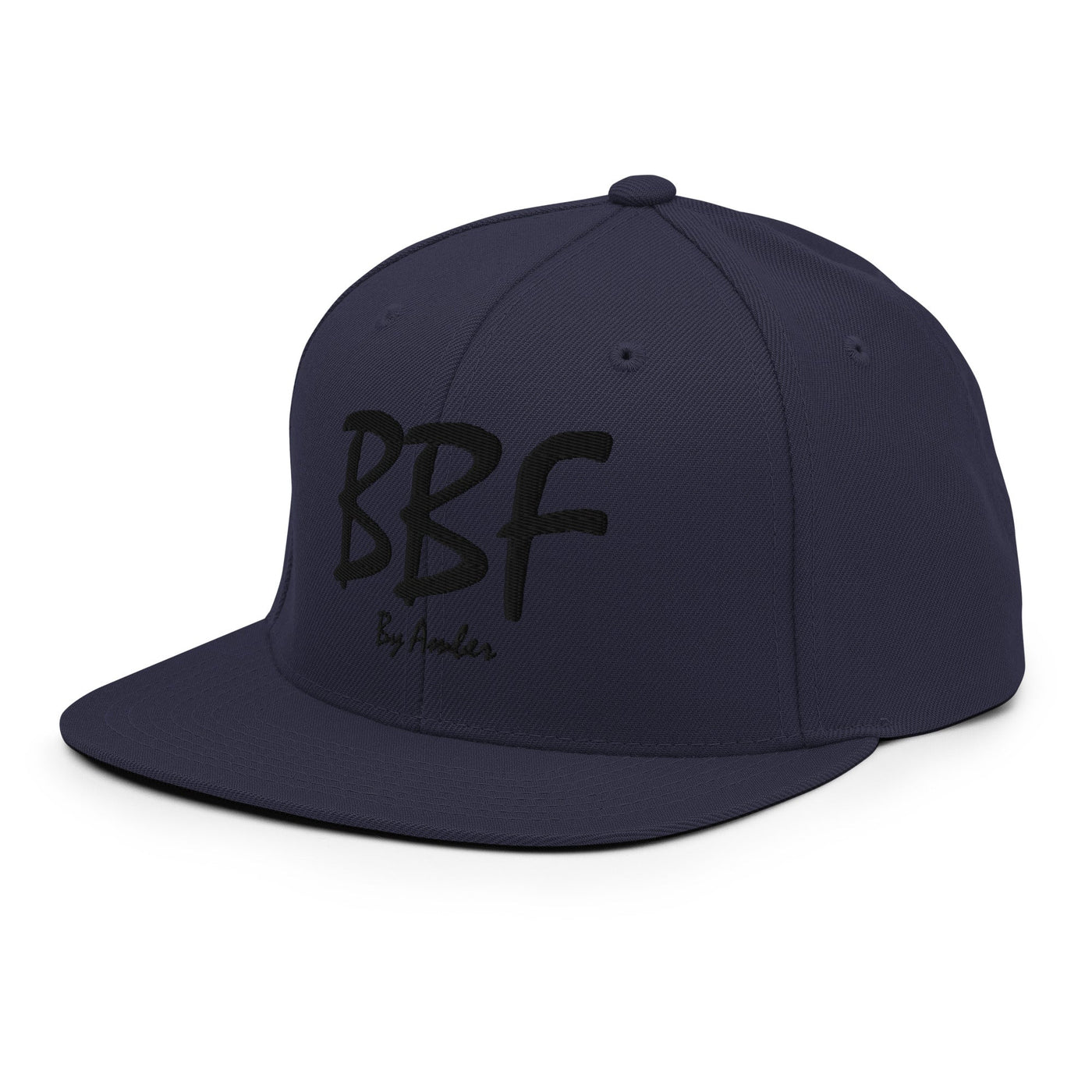 BBF Bold Black Embroidery Snapback Hat - Body Beauty Fit By Amber