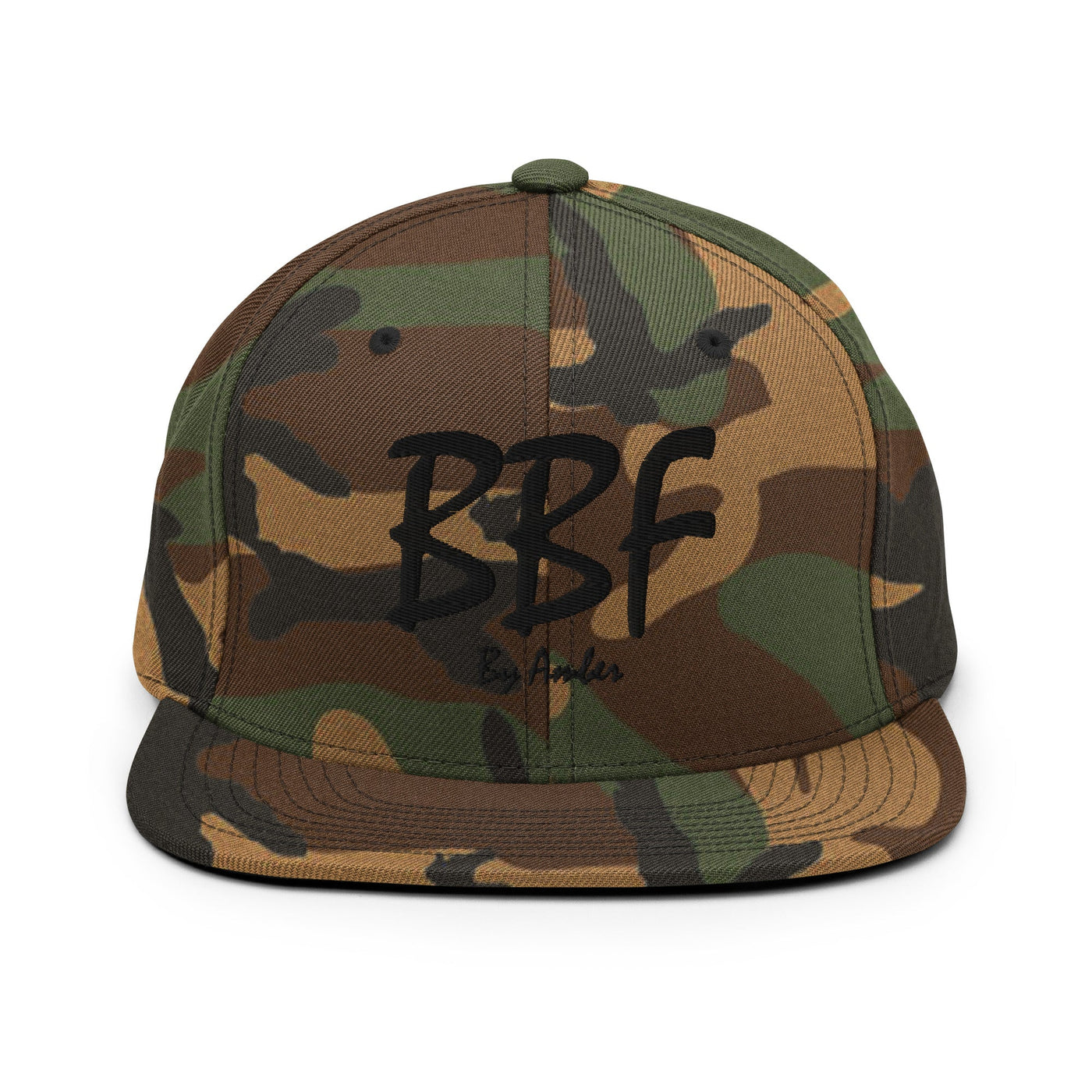 BBF Bold Black Embroidery Snapback Hat - Body Beauty Fit By Amber