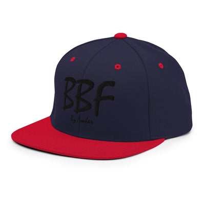 BBF Bold Black Embroidery Snapback Hat - Body Beauty Fit By Amber