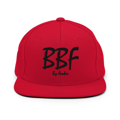 BBF Bold Black Embroidery Snapback Hat - Body Beauty Fit By Amber