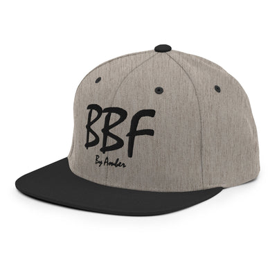 BBF Bold Black Embroidery Snapback Hat - Body Beauty Fit By Amber