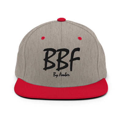 BBF Bold Black Embroidery Snapback Hat - Body Beauty Fit By Amber