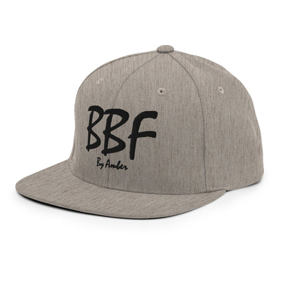 BBF Bold Black Embroidery Snapback Hat - Body Beauty Fit By Amber