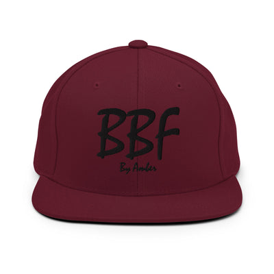 BBF Bold Black Embroidery Snapback Hat - Body Beauty Fit By Amber