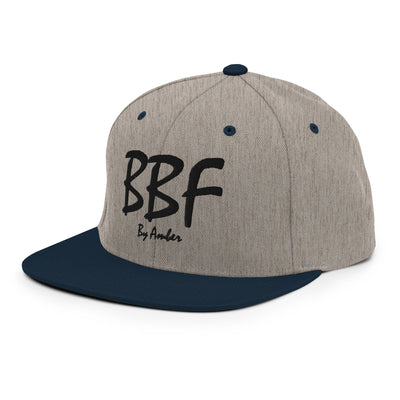 BBF Bold Black Embroidery Snapback Hat - Body Beauty Fit By Amber