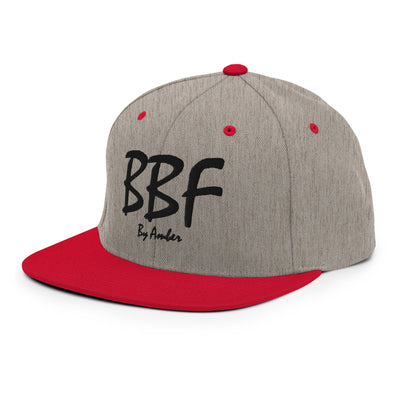 BBF Bold Black Embroidery Snapback Hat - Body Beauty Fit By Amber