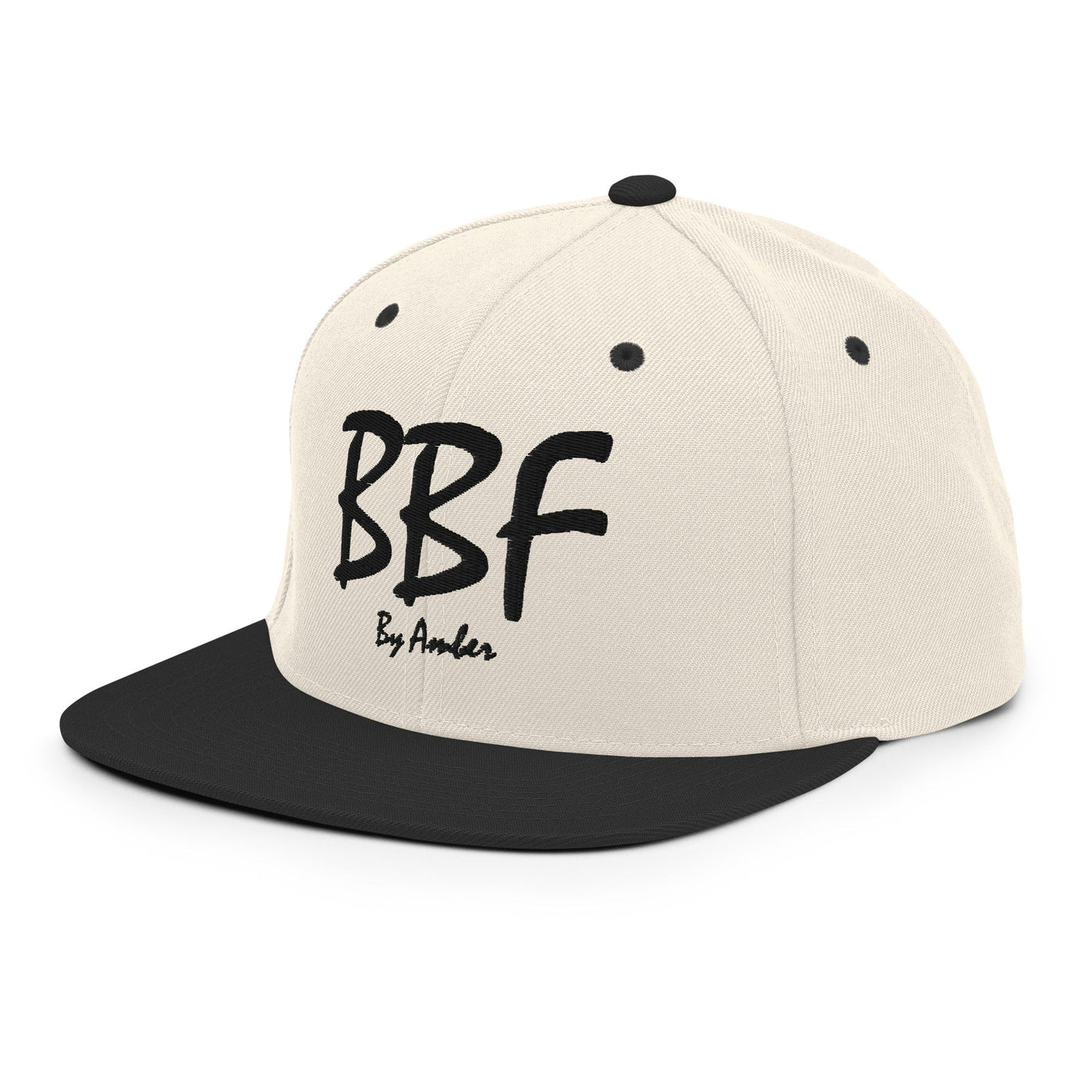 BBF Bold Black Embroidery Snapback Hat - Body Beauty Fit By Amber