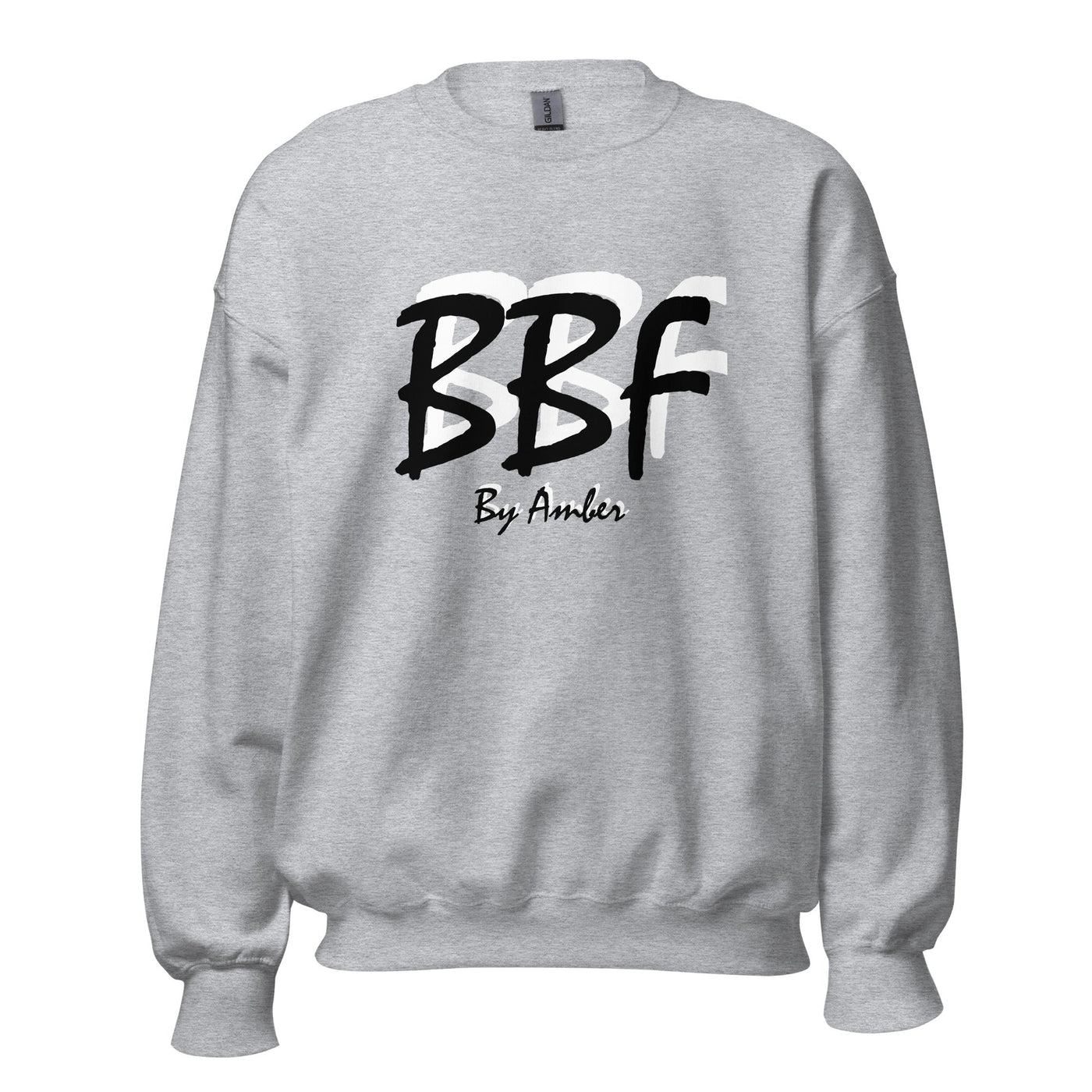 BBF Bold Black with White Shadow - Unisex Sweatshirt - Body Beauty Fit By Amber