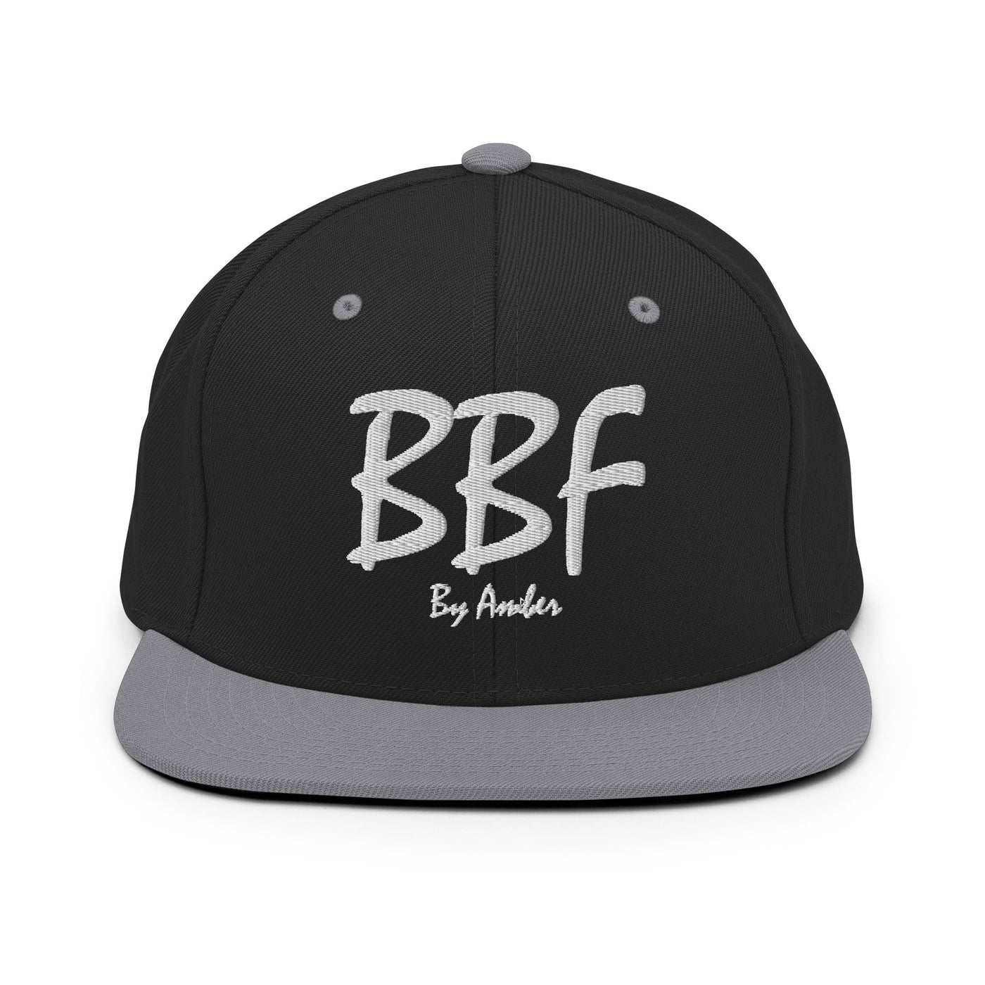 BBF Bold White Embroidery Snapback Hat - Body Beauty Fit By Amber