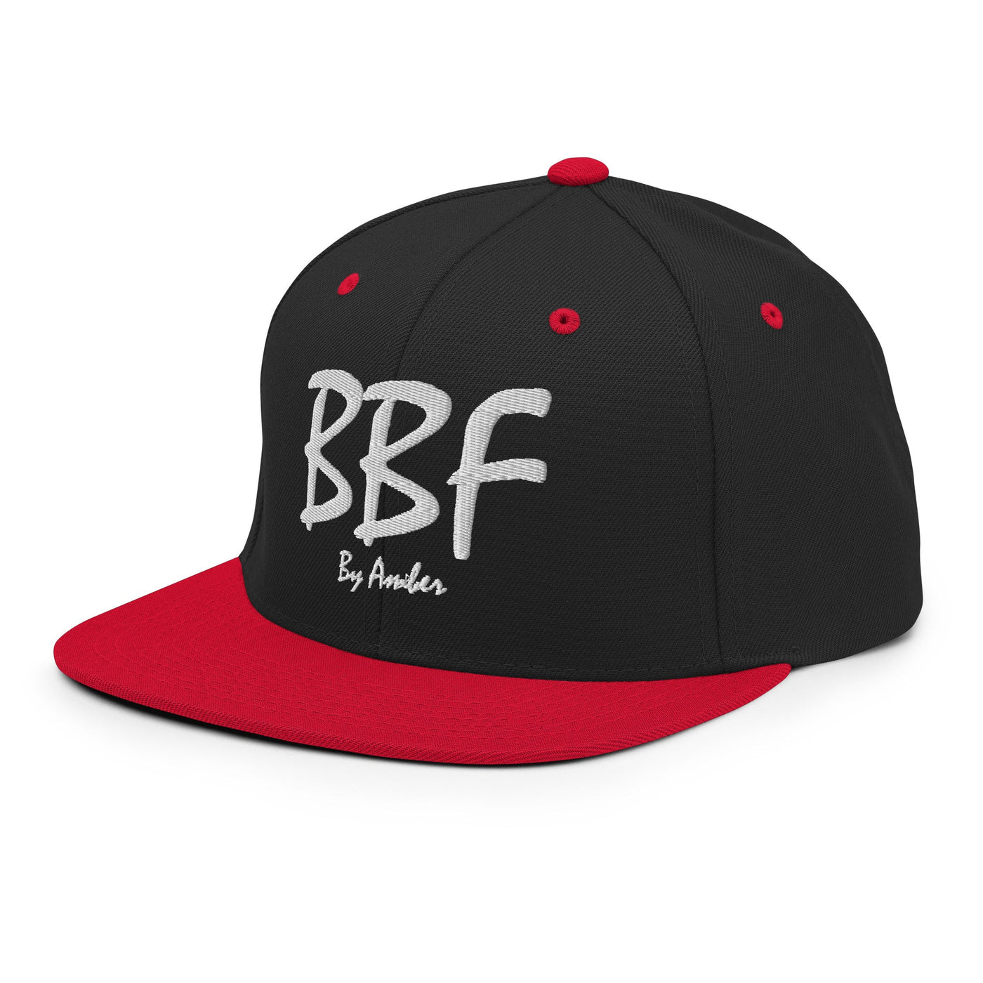 BBF Bold White Embroidery Snapback Hat - Body Beauty Fit By Amber