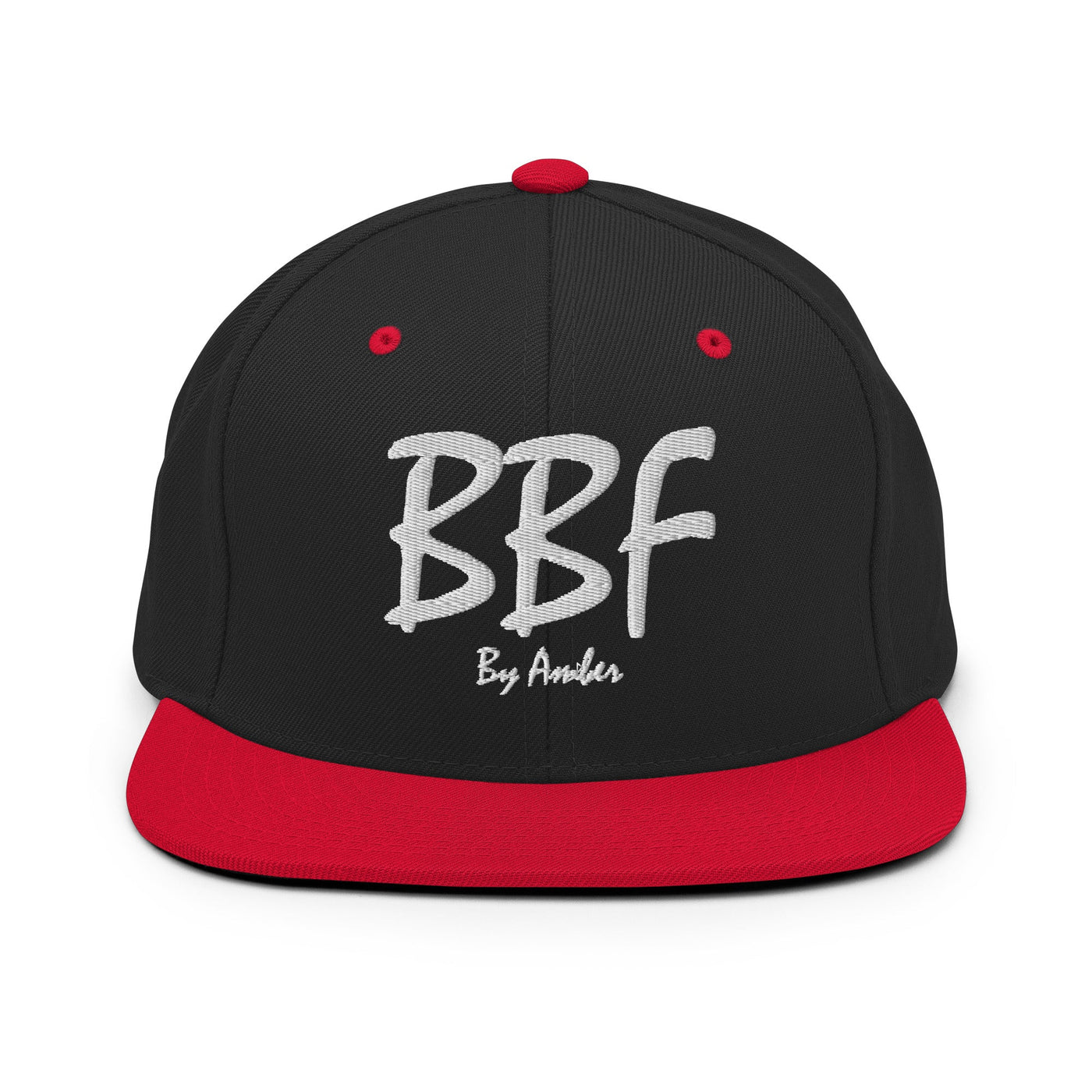 BBF Bold White Embroidery Snapback Hat - Body Beauty Fit By Amber