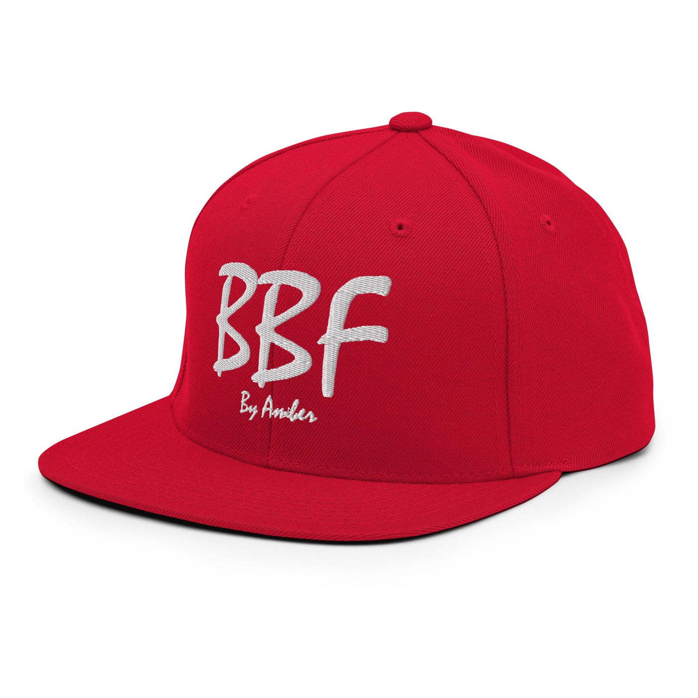 BBF Bold White Embroidery Snapback Hat - Body Beauty Fit By Amber