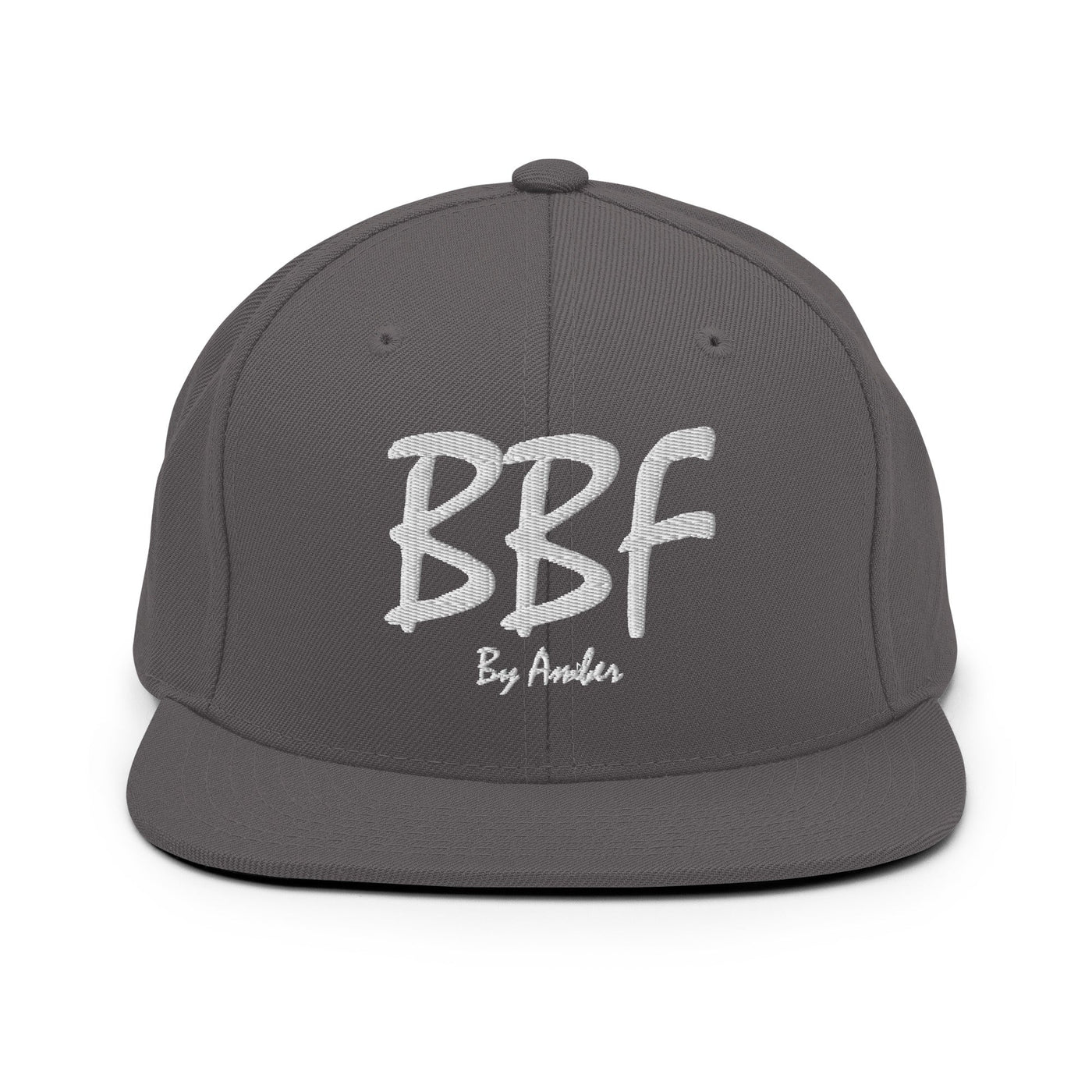 BBF Bold White Embroidery Snapback Hat - Body Beauty Fit By Amber