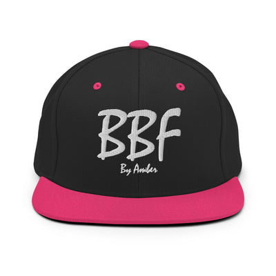 BBF Bold White Embroidery Snapback Hat - Body Beauty Fit By Amber