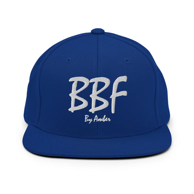 BBF Bold White Embroidery Snapback Hat - Body Beauty Fit By Amber