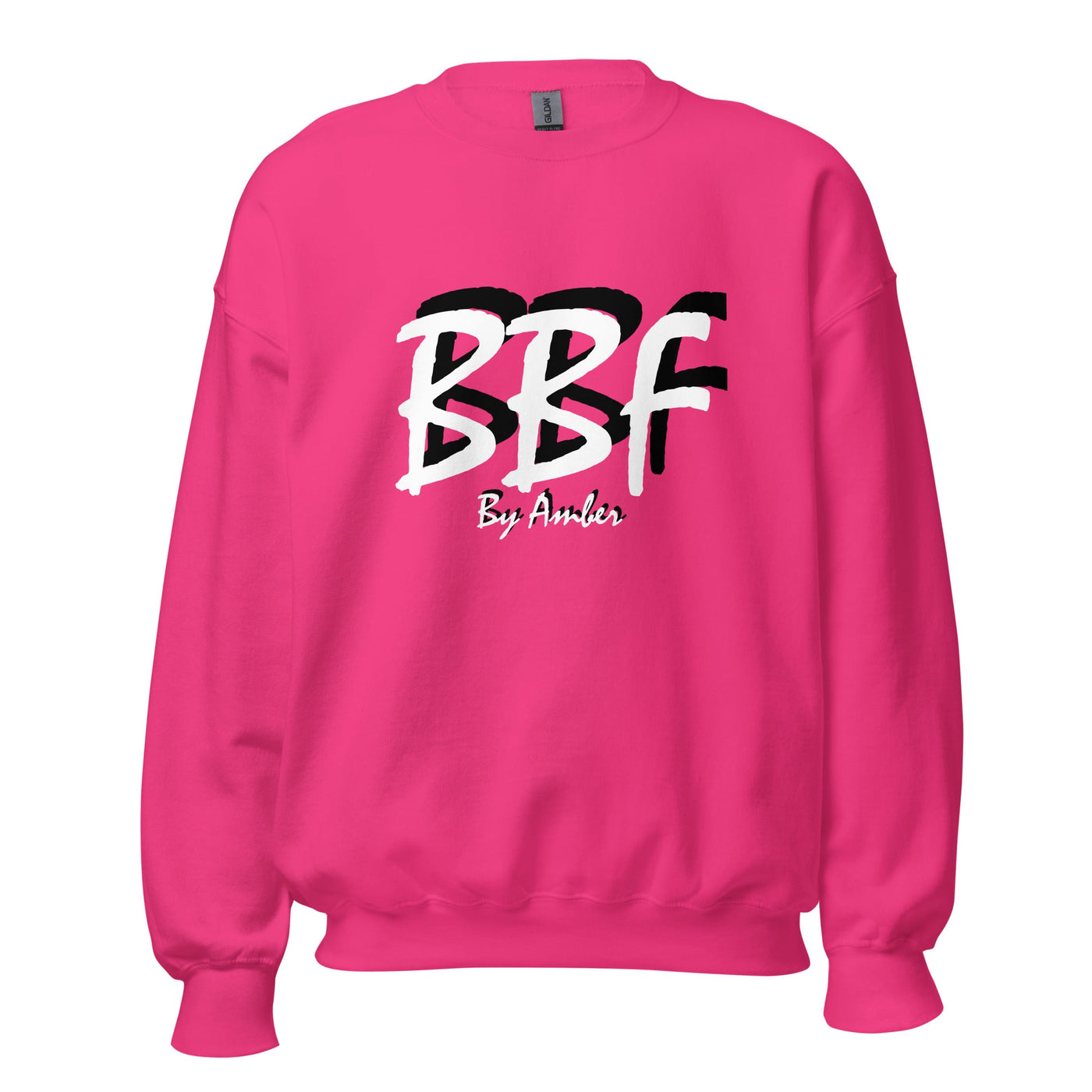 BBF Bold White with Black Shadow - Unisex Sweatshirt - Body Beauty Fit By Amber