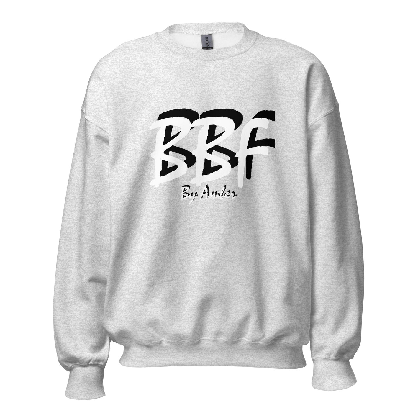 BBF Bold White with Black Shadow - Unisex Sweatshirt - Body Beauty Fit By Amber