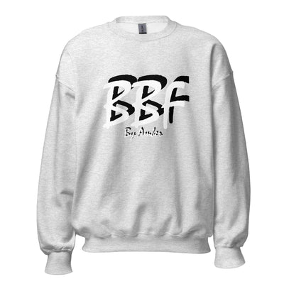 BBF Bold White with Black Shadow - Unisex Sweatshirt - Body Beauty Fit By Amber