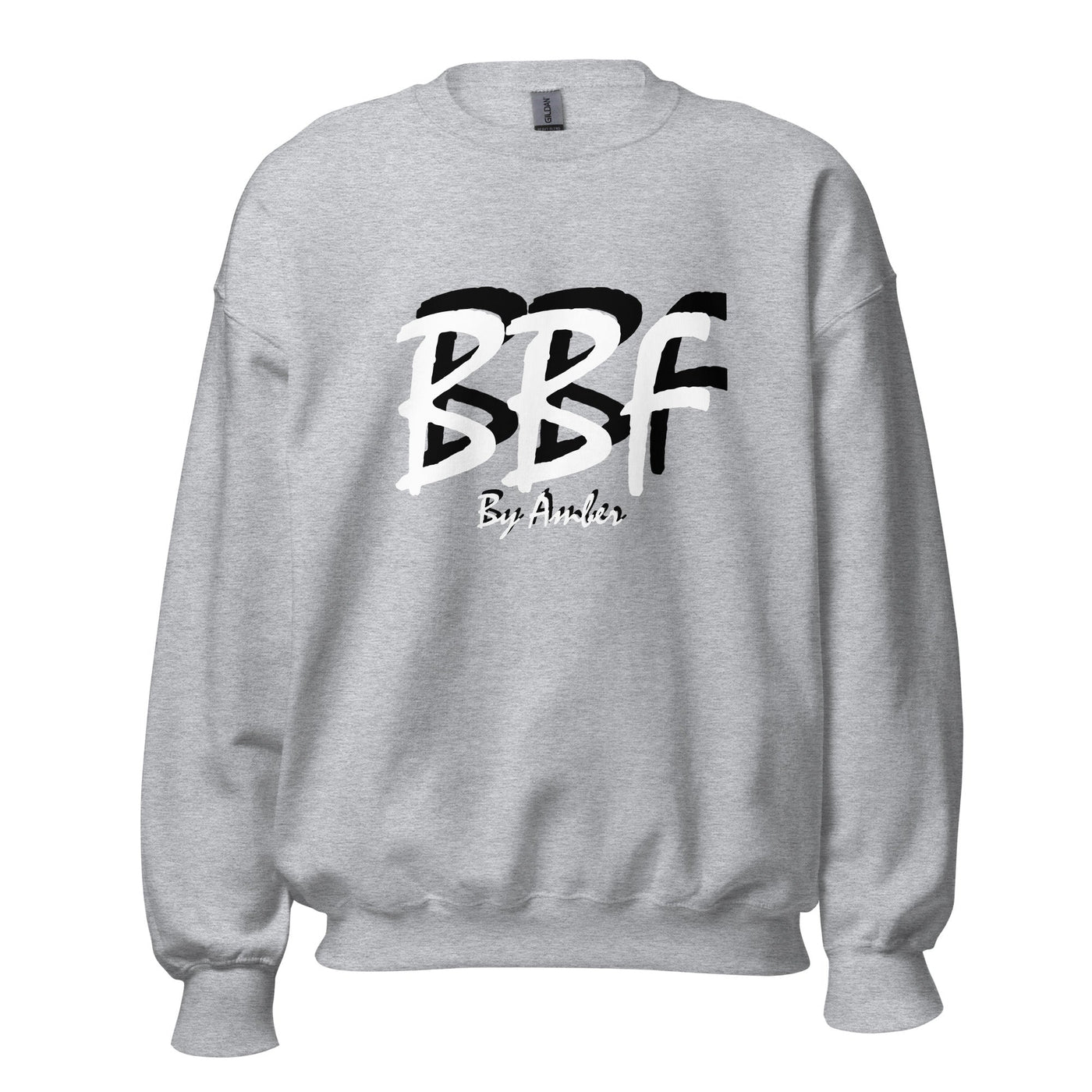 BBF Bold White with Black Shadow - Unisex Sweatshirt - Body Beauty Fit By Amber