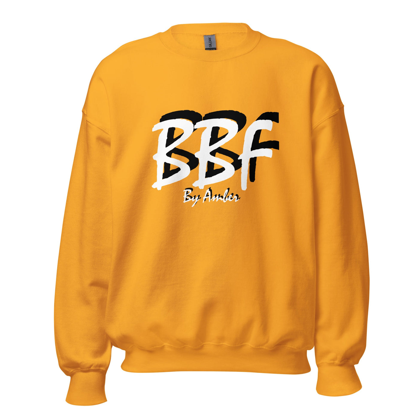 BBF Bold White with Black Shadow - Unisex Sweatshirt - Body Beauty Fit By Amber