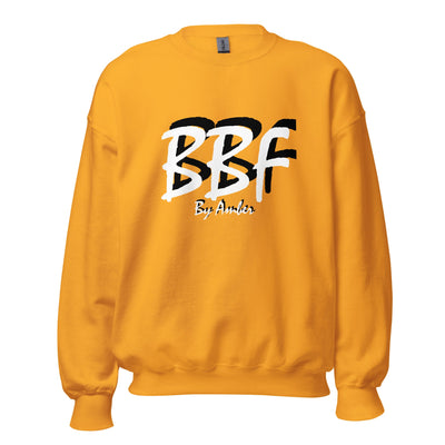 BBF Bold White with Black Shadow - Unisex Sweatshirt - Body Beauty Fit By Amber