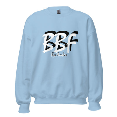 BBF Bold White with Black Shadow - Unisex Sweatshirt - Body Beauty Fit By Amber