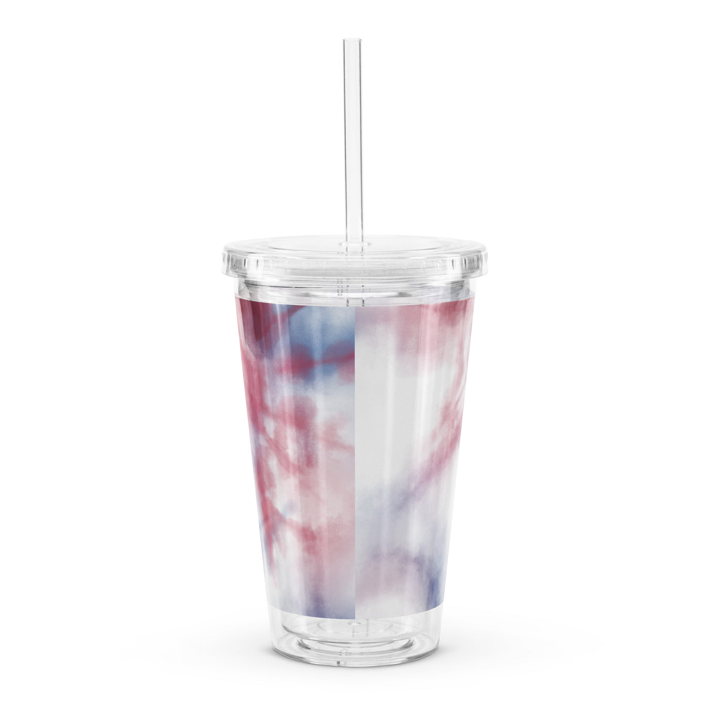 Marbled Rose/Silver Plastic Tumbler