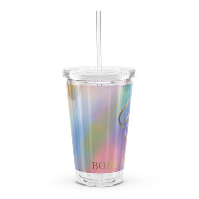 Rainbow/Gold Plastic Tumbler